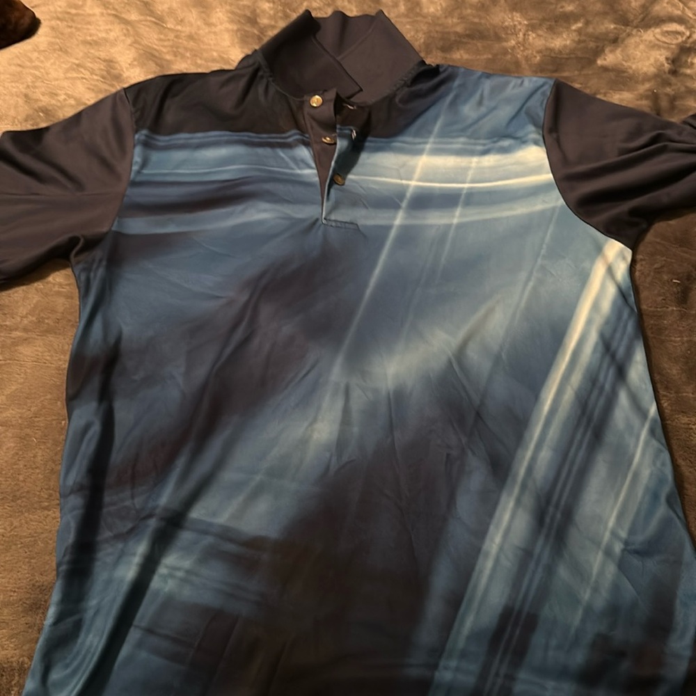 Black and blue polo